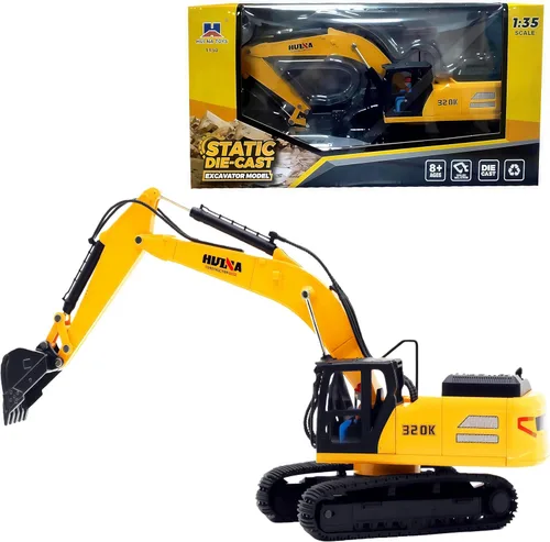 Miniatura 9 de Gemini&Genius Juguete de excavadora de taladro, auto de máquina de demolición, juguete de vehículo de construcción a escala 1/35 de martillo de 1:35