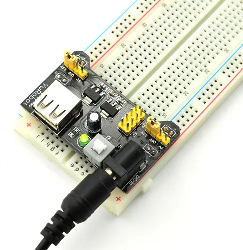 Miniatura 2 de HJ Garden Módulo de fuente de alimentación de componentes electrónicos surtido para Arduino, Raspberry Pi, STM32, UNO, MEGA2560 830P Breadboard +