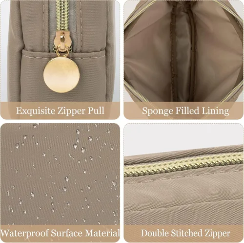 Miniatura 3 de XSUIOY Bolsa de maquillaje de viaje para bolso, bonita bolsa de maquillaje preparada para cosméticos, bolsa organizadora para mujeres, bolsa