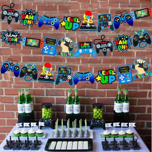 Miniatura 7 de 3 unidades de controlador de videojuegos, decoración de fiesta de video, decoración de cumpleaños para niños y niños, suministros de fiesta