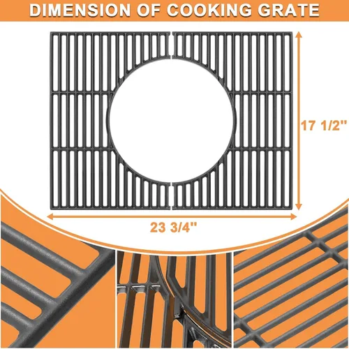 Miniatura 3 de 64812 Piezas de repuesto para Weber Gourmet BBQ System Rejillas de cocina GS4 Spirit II & I Spirit 300 SER, Genesis 1000-5000, plata B/C