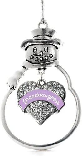 Miniatura 70 de Inspired Silver - Big Sis - Adorno de Navidad plateado - Adorno de árbol de Navidad con dije de corazón con circonita cúbica - Decoración colgante
