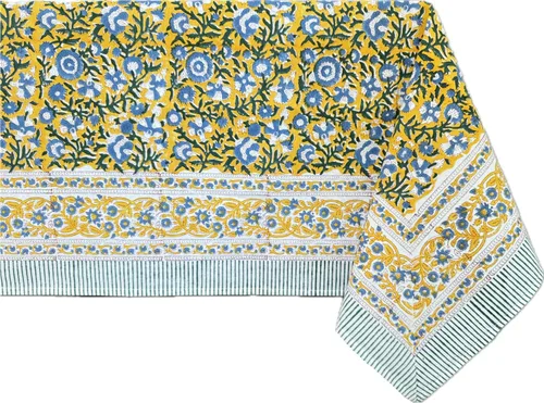 Miniatura 19 de ATOSII Mantel 100% algodón, Amara, floral, hecho a mano, rectangular, de lino, para cocina, comedor, fiestas, bodas, exteriores, picnics, Pascua