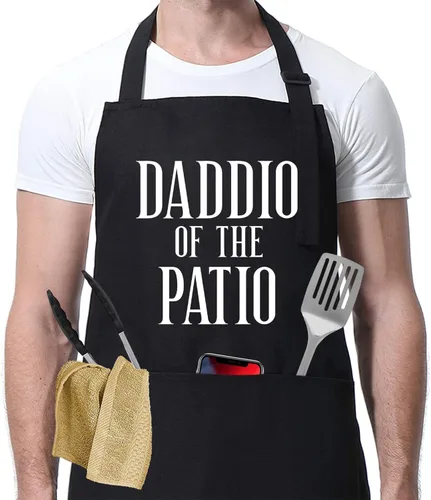 Miracu Delantal de Parrilla para Papá, Papá del Patio, Regalos para Papá de Hija e Hijo - Divertidos Regalos de Navidad para Padres, Regalos de