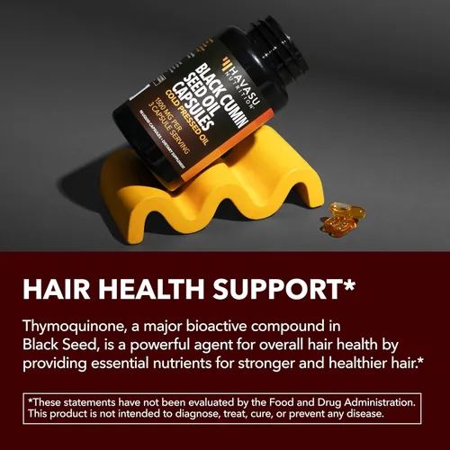 Miniatura 7 de Cápsulas de aceite de semilla negra prensado en frío - Suplemento de 1500 mg de comino negro para la función inmune, apoyo digestivo y salud general