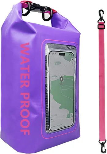 Miniatura 10 de Bolsa impermeable 2 en 1 para acampar al aire libre, playa, bolsa a prueba de arena, mochila impermeable para teléfono celular, accesorios