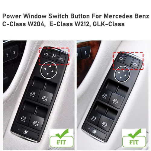 Miniatura 2 de Jaronx para cubiertas de botones del interruptor de ventana de Mercedes Benz, botones de interruptor de control de ventana eléctrica para Mercedes