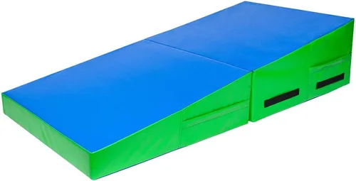 Matladin Colchoneta de Volteretas de 48"x24"x14" - Colchoneta Plegable de Gimnasia Cuña de Queso para Niños, Niñas Entrenamiento en Casa