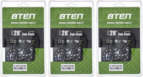 Miniatura 151 de 8TEN Cadena de motosierra semi cincel de 6 pulgadas .050 1/4 42 DL para Worx WG320 Black & Decker LLP120 (paquete de 3)