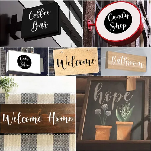 Miniatura 3 de Plantillas de letras para pintar sobre madera, paquete de 46 plantillas grandes del alfabeto con números y letreros, plantillas de letras y números