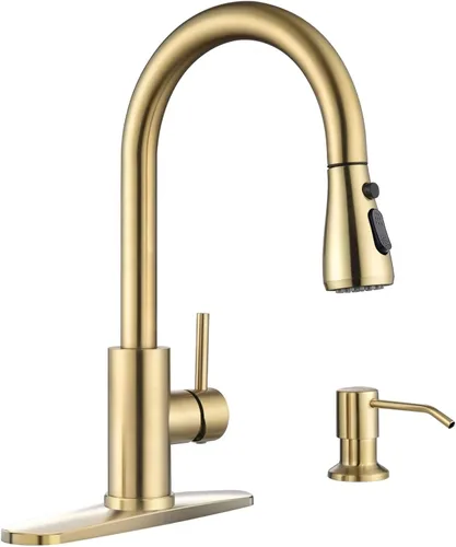 Miniatura 12 de APPASO Grifo de cocina negro con filtro de agua, mangueras certificadas por cUPC, grifos de fregadero de 3 vías con rociador extraíble, 3 modos