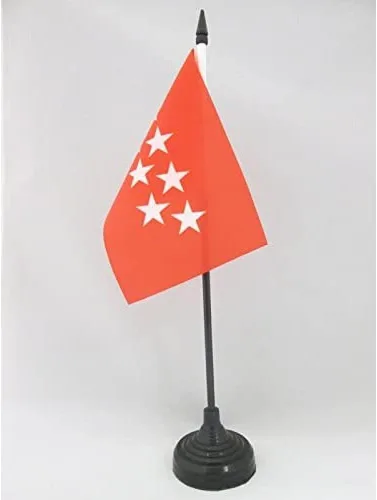 Miniatura 34 de Bandera de mesa de Andalucía 4'' x 6'' - Bandera de escritorio de la región española de Andalucía 5.9 x 3.9 in - Barra y base de plástico negro - AZ