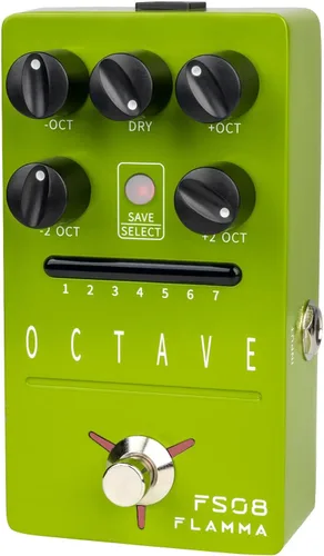 Miniatura 15 de FLAMMA FS22 - Pedal de efectos combo de delay y reverberación estéreo para guitarra ambiental con 3 pares de efectos combo, delay inverso, Combo