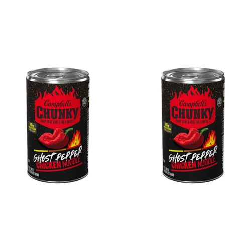 Miniatura 13 de Sopa Campbell's Chunky de fideos de pollo con pimiento fantasma, lata de 18.6 oz (paquete de 12)