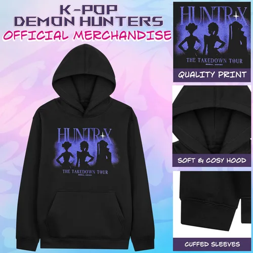 Miniatura 3 de KPop Demon Hunters Hoodie for Girls Teens, Officially Licensed Warm Sweatshirt Pullover Cozy Hoodies Gifts for Girls