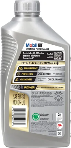 Miniatura 3 de Mobil 1 aceite de motor sintético completo de rendimiento extendido 5W-30, paquete de 6 unidades de 1 cuarto de galón