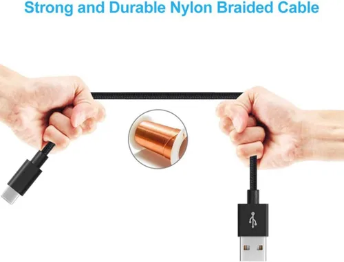 Miniatura 4 de Cable de carga USB tipo C de 10 pies, cable de alimentación USB-C compatible con Samsung Galaxy S21 S22 S23 Ultra Plus Z Fold Z Flip