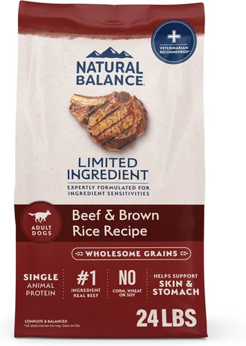 Miniatura 23 de Natural Balance Alimento seco para perros adultos de ingredientes limitados con granos saludables, receta de cordero y arroz integral, 12 libras