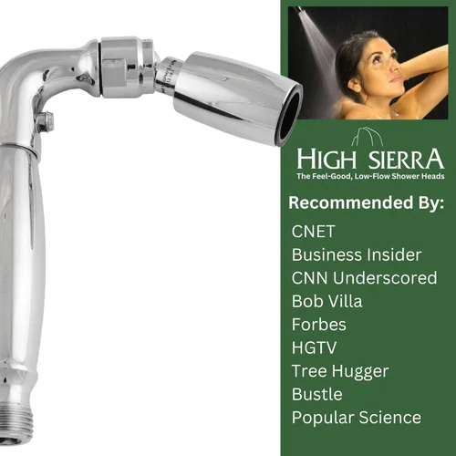 Miniatura 6 de High Sierra Showerheads® - Cabezal de ducha de mano de metal sólido con válvula de goteo - WaterSense Certified Low Flow 1.5 GPM: acabado de bronce