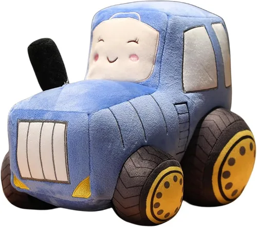 XIYUAN Juguete de peluche para automóvil, almohada de felpa suave, juguete de simulación, regalo para niños (12 pulgadas/azul)