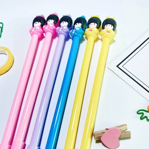 Miniatura 9 de Juego de bolígrafos de gel a la moda, lindo color caramelo, colorido, tinta de gel, bolígrafos kawaii encantadores dibujos animados japonesas