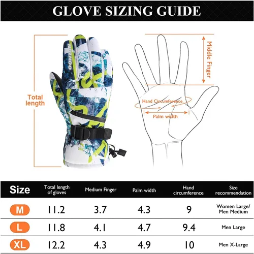 Miniatura 7 de HOIHOO Ski Gloves, Waterproof Snow Gloves -30 Winter Gloves for Cold Weather Touchscreen Snowboard Gloves Warm for Men Women