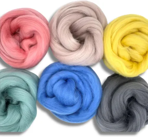 Miniatura 5 de Revolution Fibers Top de lana teñida Colección Corriedale de fibra sin hilar Perfecto para hilado a mano, fieltro de agujas, tejido