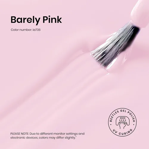 Miniatura 2 de Beetles - Juego de 3 esmaltes de uñas de gel rosa de 0.5 fl oz (0.5 fl oz), capa superior y base de gel que no se limpia, lámpara UV y capa superior