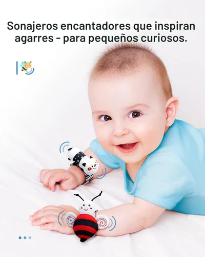 Miniatura 3 de Infinno Juego de calcetines y pulseras de sonajero para bebés de alto contraste, regalo ideal para recién nacidos de 0 a 12 meses, juguetes en Negro