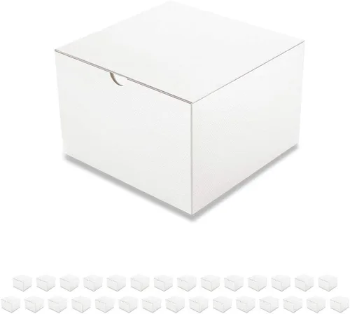 Miniatura 14 de PACKQUEEN Cajas de regalo de Navidad color dorado champán, paquete de 10 unidades de 6 x 6 x 4 pulgadas, cajas de regalo pequeñas con tapas, cajas