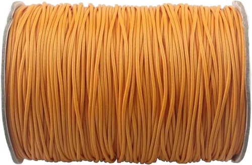 Miniatura 25 de Cordón de poliéster encerado para hacer joyas, cuerda encerada con carrete para hilo de bricolaje (rojo, 0.020 in (150 yardas))