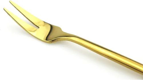 Miniatura 3 de JASHII Juego de 4 utensilios de acero inoxidable para servir de acero inoxidable 18/10 pulido con espejo de lujo Tenedor de frutas