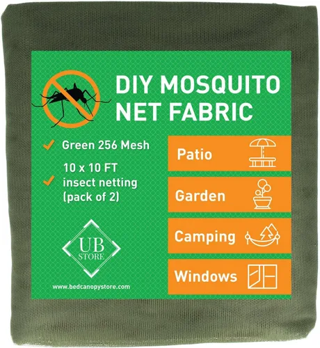Miniatura 21 de Tela para Mosquitera DIY Blanca 2 Paquetes de Red de 10x20 Pies Cubierta para Insectos para Jardín, Patio, Exterior y Ventanas Múltiples Blanco