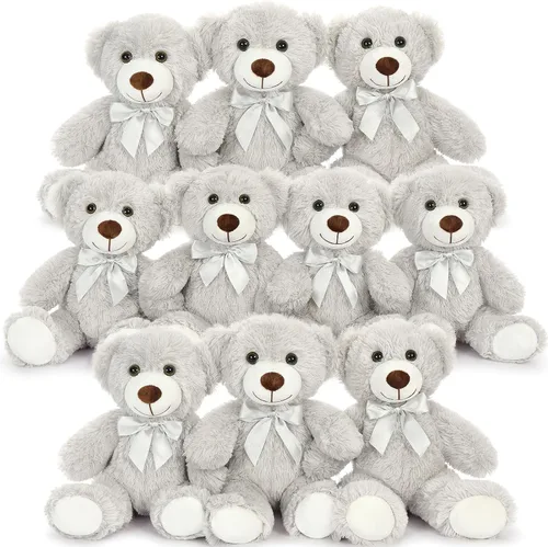 Miniatura 11 de MaoGoLan Paquete de osos de peluche para baby shower, 12 paquetes de pequeños osos de peluche en oferta, osos de peluche pequeños de 13.5" de felpa