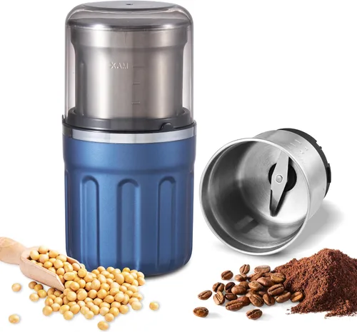 Molinillo de café eléctrico, 28000 rpm, vegetales, semillas, molienda de especias, molienda en húmedo de cocina y molienda en seco 2 en 1, cuenco