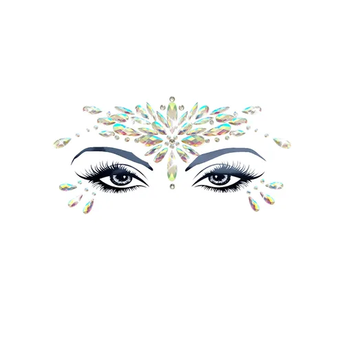 Miniatura 6 de Neva Nude Tatuaje facial de mariposa con purpurina morada con joyas de cristal brillante, adhesivo de grado médico, impermeable y resistente al