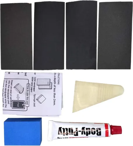 Masilla 4 en 1 para la carrocería del automóvil, para pintar y pintar, asistente de suelo para raspaduras profundas, kit de llenado de arañazos