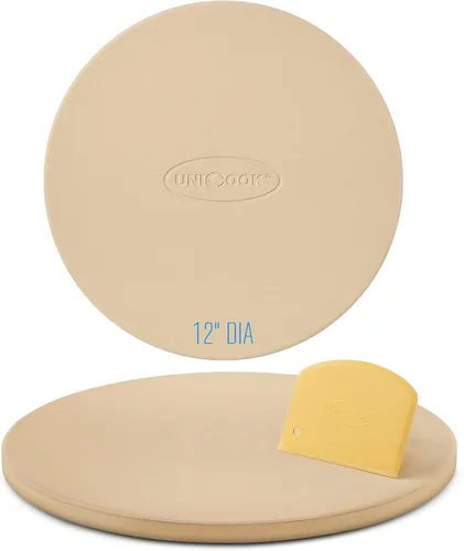 UNICOOK - Piedra redonda para hornear pizza, 10", 12", 14", 15", 16", para horno y parrilla