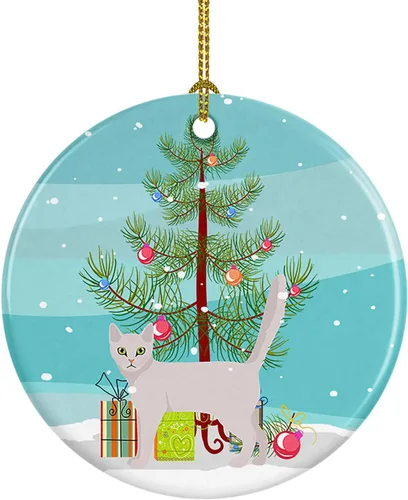 Miniatura 91 de Caroline's Treasures Adorno de cerámica con texto en inglés "Merry Christmas" para colgar en el árbol de Navidad, decoración para el hogar, Navidad