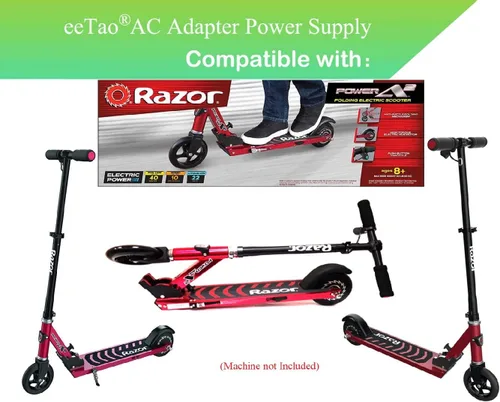 Miniatura 2 de Adaptador de cargador AC/DC compatible con Razor Power A2 A 2.0 A2.0 Rojo 13110002 RAZPOW-A2 PowerA2 Batería de iones de litio de 22 V eléctrico