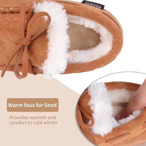 Miniatura 3 de Toddler Kids' Moccasin House Shoe with Indoor Outdoor Memory Foam Sole Protection Slipper U722WLFX-0914