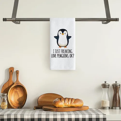 Miniatura 3 de TNUW Penguin Gifts - Toallas de cocina de 16 x 24 pulgadas, divertidos regalos de invierno para mujeres, paños de cocina con temática de animales
