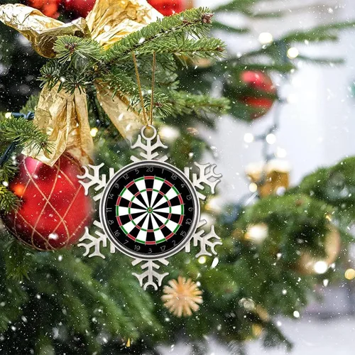 Miniatura 7 de Adorno de copo de nieve de peltre personalizado para decoración de árbol de Navidad