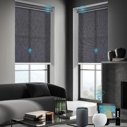 Miniatura 9 de SmartWings Persianas Enrollables Inteligentes Motorizadas con Filtro de Luz, Persianas Eléctricas con Control Remoto para Ventanas Compatibles