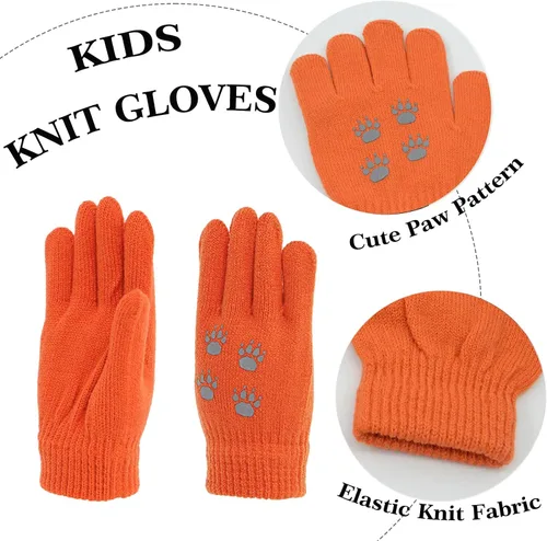 Miniatura 3 de Conjunto de 3 piezas de gorro de invierno para niños, bufanda y dinosaurio, pompón, gorro de punto, cálido