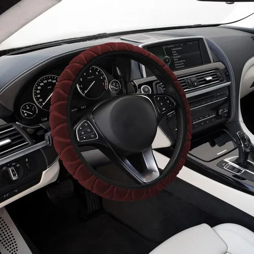 Miniatura 24 de Funda de volante de automóvil, funda de volante de carbono de 15 pulgadas, accesorios de volante antideslizantes transpirables para hombres