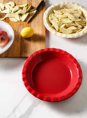 Miniatura 6 de LE TAUCI - Juego de 2 sartenes para tarta de manzana, tarta de nuez Rojo