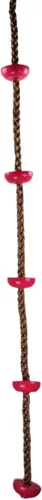 Swing Set Stuff Inc. Cuerda de escalada con escalones (rosa) y etiqueta con logotipo SSS