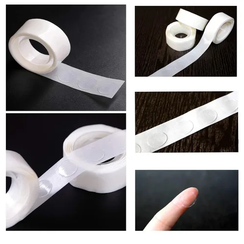 Miniatura 7 de COLOGO 5000 unidades de pegamento transparente para globos, puntos adhesivos extraíbles, 50 rollos de puntos de doble cara de cinta adhesiva