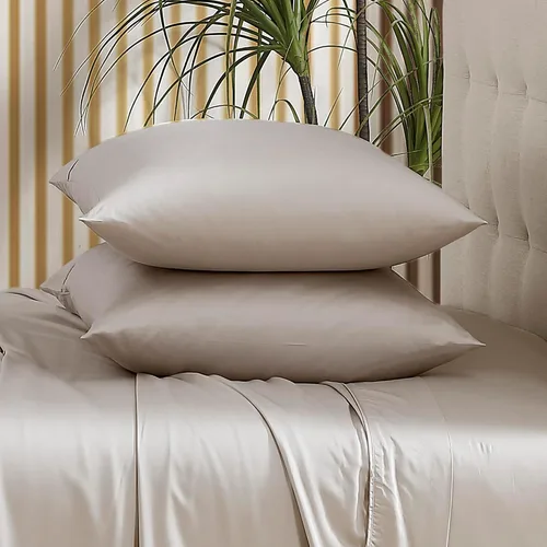 Miniatura 2 de Brielle Home Viscosa de bambú refrescante, suave y transpirable, elegante, bohemio, moderno, elegante, con bolsillo profundo, juego de fundas